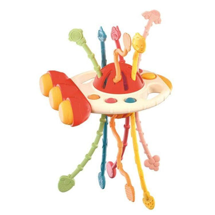 Baby Puzzle Fun Rope Toys For Babies With Soft Cartoon Shapes - colorful soft teether ropes with cartoon ends on ring toy for grip and sensory play