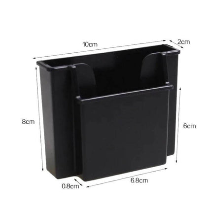 LIWEN Mobile Phone Card Seat Stand With Adhesive Mount compact black ABS/POM car and desk mount, dimensions 10x8x2cm, strong adhesive backing