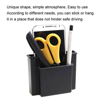 LIWEN Mobile Phone Card Seat Stand With Adhesive Mount compact black holder on dashboard storing phone scissors pen