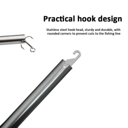 Blue T Shaped Fish Hook Remover Aluminum Alloy For Sea Fishing – anodized aluminum body, stainless steel hook and T-handle for safe saltwater unhooking