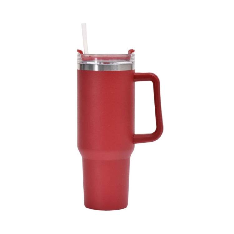 40oz Car Cup Double-Layer Vacuum Cup With Straw Handle Stainless Steel Thermos Cup