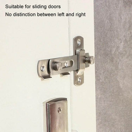Barn Door Lock Hook Stainless Steel For Everyday Home Use - brushed one-piece stainless latch for sliding pantry or closet doors, left or right handed compatible