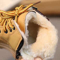 Kids' Winter Velvet-Lined Snow Boots with Anti-Slip Rubber Sole