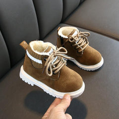 Cozy Plush Martin Boots for Kids - Warm and Casual Winter Footwear