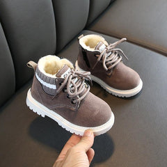 Cozy Plush Martin Boots for Kids - Warm and Casual Winter Footwear