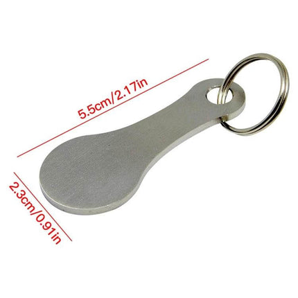 Metal Key Ring Cart Token Silver For Everyday Shopping - compact silver aluminum alloy cart token keyring 5.5x2.3cm