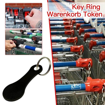 Metal Key Ring Cart Token Silver For Everyday Shopping - compact aluminum alloy shopping cart token keychain, rust-free, 5.5x2.3cm