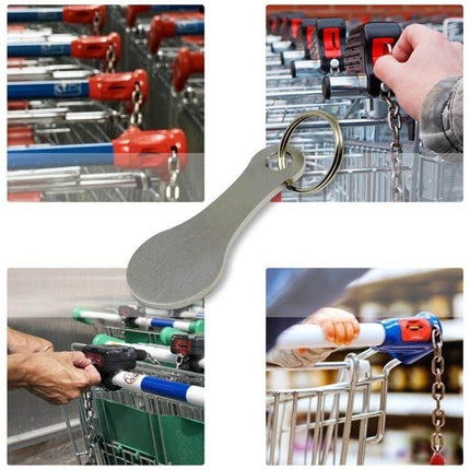 Metal Key Ring Cart Token Silver For Everyday Shopping - aluminum alloy keychain token used to unlock shopping carts and organize keys