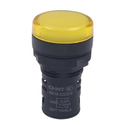 CHINT LED Signal Light for Machinery Status Indication - yellow LED indicator for industrial equipment status, panel mount, clear visual signal