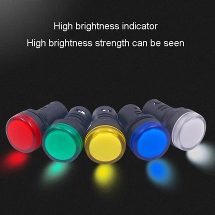 CHINT LED Signal Light for Machinery Status Indication showing five colored high-brightness LED indicator lights (red, green, yellow, blue, white)
