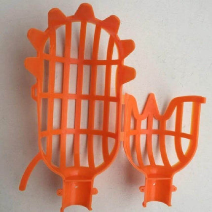 Fruit Picker Head 26cm For Easy Daily Fruit Harvesting - Orange polypropylene harvesting head with net pocket attachment