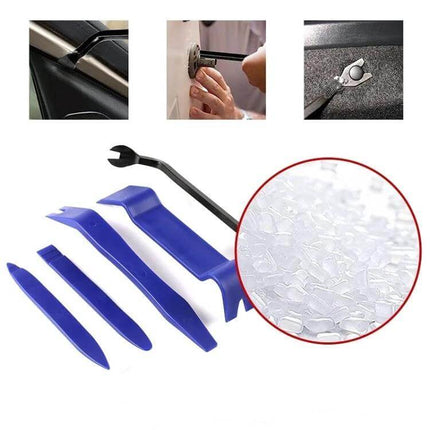 Practical 5-Piece Kit for Car Audio Panel Removal and Vehicle Trimming Tools - blue pry tools and metal clip remover for damage-free interior removal