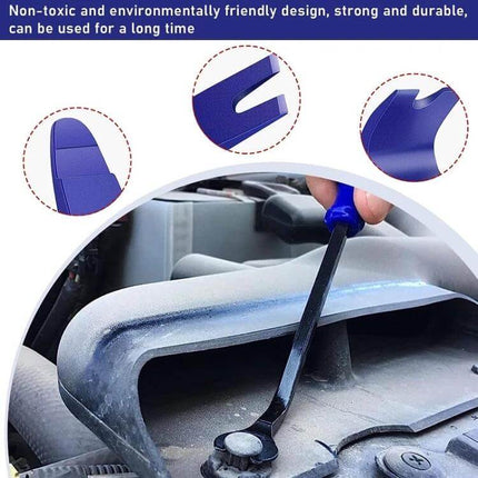 Practical 5-Piece Kit for Car Audio Panel Removal and Vehicle Trimming Tools - blue plastic trim pry tools shown removing car panel