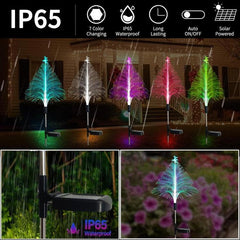 Lámpara solar para árbol de Navidad, iluminación exterior, resistente al agua, brillante, decorativa para festivales