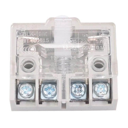 Self Resetting Micro Travel Switch for Foot Switches compact transparent terminal block for YBLX-EKW/5A/B and YBLX-19 series, small form factor