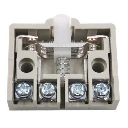 Self Resetting Micro Travel Switch for Foot Switches compact travel switch for foot-pedal controls, durable small form factor, terminal screws visible