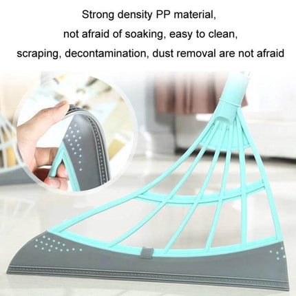 Magic Broom Soft Silicone Scraper Bathroom Wiper For Daily Cleanup - turquoise soft silicone scraper with PP head removing water from smooth floor