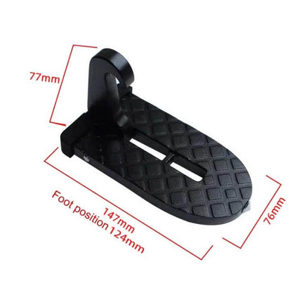 SUV Car Entry Hook Pedal Foldable Safety Tool For Easy Access - black aluminum alloy foldable step with textured foot pad and measurements