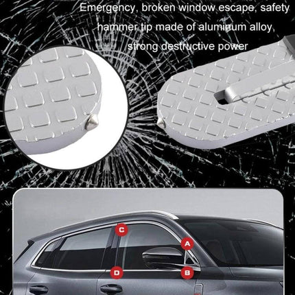 SUV Car Entry Hook Pedal Foldable Safety Tool For Easy Access - aluminum alloy foldable support hook shown installed on SUV door for safe entry
