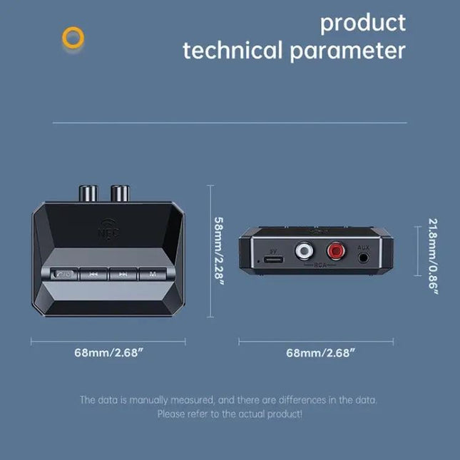 Bluetooth 5.3 NFC Stereo Receiver Adapter T59 USB-C AUX | Syndmart