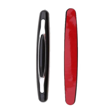 Car Door Anti-Collision Strips for Mirror Protection, 4-Piece Set - black/red ABS PVC door edge guards to prevent parking scratches