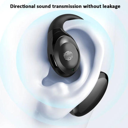 Ear Hook Wireless Earphones With Secure Fit For Running Commute black waterproof touch control ear-hook earbuds