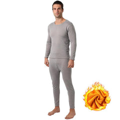 Luxurious Gold Velvet Thermal Base Layer Set for Ultimate Cold Protection XL Male Light Gray