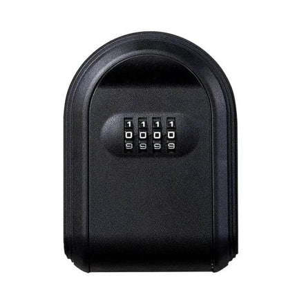 Durable Plastic Key Box with Password Lock for Secure Storage - black 4-digit combination key safe for home, office, travel