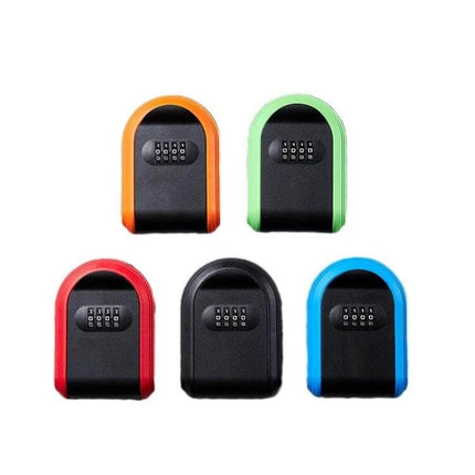 Durable Plastic Key Box with Password Lock for Secure Storage - five compact color options for home, office, and travel key storage