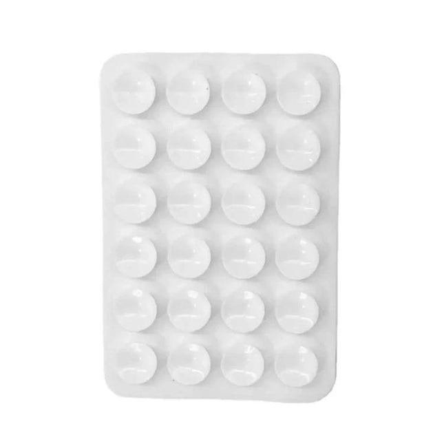 Square Silicone Suction Cup Stickers for Phone Mounting Surfaces - white 20-pack square silicone suction pads for dashboards mirrors counters