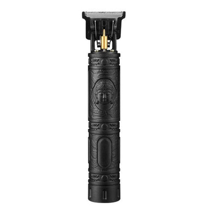 Electrical Haircut Pusher For Home Use With Buddha Head Design - rechargeable trimmer with Buddha head pattern, 0.1mm ultra-short tooth pitch, washable hollow blade