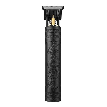 Electrical Haircut Pusher For Home Use With Buddha Head Design - black rechargeable trimmer with ultra-short 0.1mm blade and washable hollow head