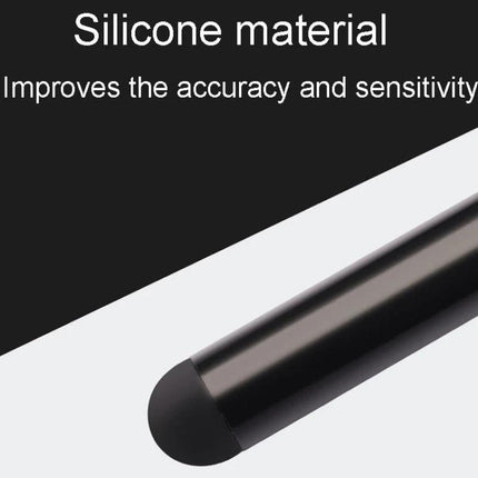 Universal Metal Stylus Pens for Touchscreen Writing, 5 Pack - close-up of metal stylus with silicone tip for precise touchscreen writing and reduced fingerprints