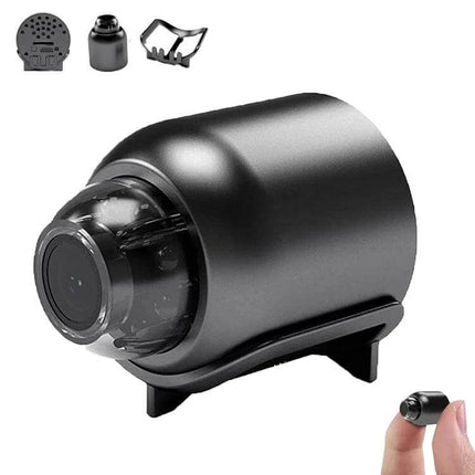 Wireless Home Security Camera for Indoor Monitoring compact 1080P indoor camera with mic, mount and tiny pinhole design for pet and baby watching
