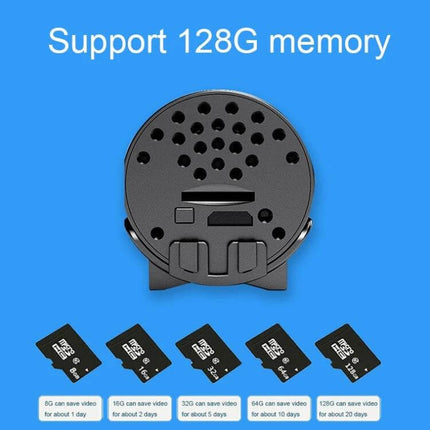 Wireless Home Security Camera for Indoor Monitoring with support for 128G memory card, 1080P HD and microphone for pet and family monitoring