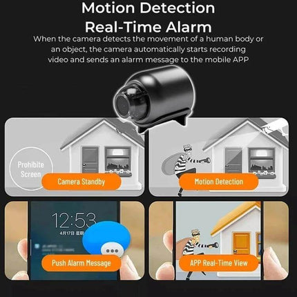 Wireless Home Security Camera for Indoor Monitoring 1080P motion detection real-time app alerts with microphone for pets and family