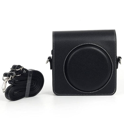 Fujifilm Instax SQ40 PU Leather Protective Storage Case black PU leather camera case with detachable shoulder strap