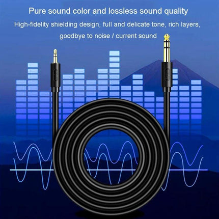JINGHUA Cable for Connecting Devices in Daily Audio Setup – 3.5mm to 6.5mm gold-plated audio cable for guitar, smartphone, computer connections