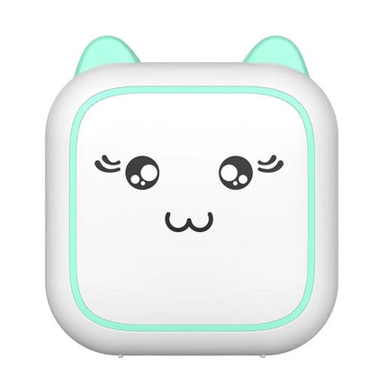 Compact Cartoon Bluetooth Printer for Everyday Photo Printing white mint cat-face thermal portable Bluetooth photo printer