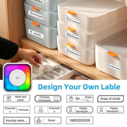 Compact Portable Bluetooth Printer for Documents and Labels printing custom inventory and storage labels on the go