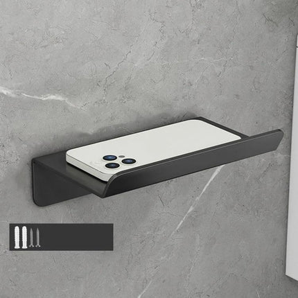 Practical Bathroom Shelf for Daily Paper and Phone Storage mounted on wall holding a smartphone and keeping bathroom organized
