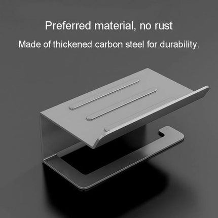 Practical Bathroom Shelf for Daily Paper and Phone Storage durable carbon steel shelf for toilet paper and phone