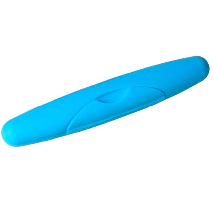 Travel Portable Toothbrush Box With Locking Lid For On The Go - compact blue PP plastic toothbrush case for travel and gym