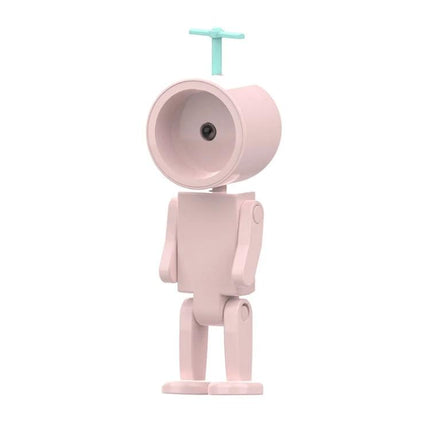 Compact Astronaut Night Light for Home Desk Decorations - pink compact astronaut lamp with propeller top for desk or kids’ room