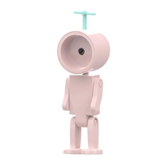 Compact Astronaut Night Light for Home Desk Decorations - pink compact astronaut lamp with propeller top for desk or kids’ room