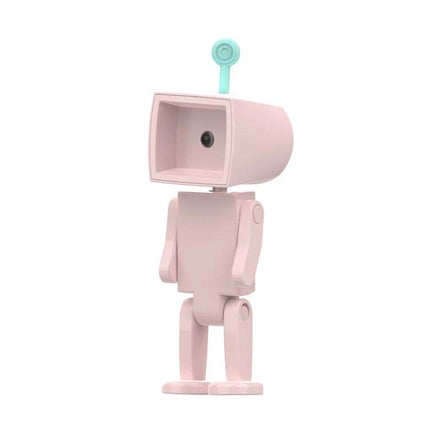 Compact Astronaut Night Light for Home Desk Decorations - pink robot astronaut desk lamp with magnetic back and soft ambient glow
