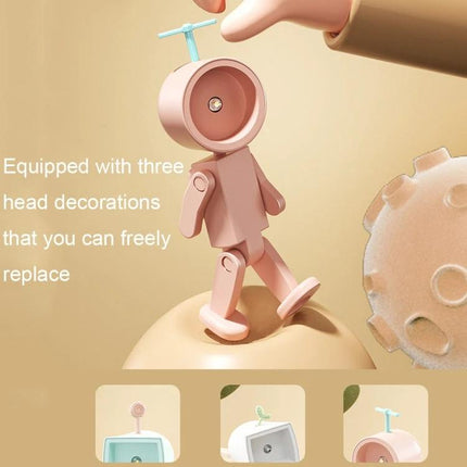 Compact Astronaut Night Light for Home Desk Decorations - compact pink astronaut desk lamp with interchangeable heads and magnetic attachment