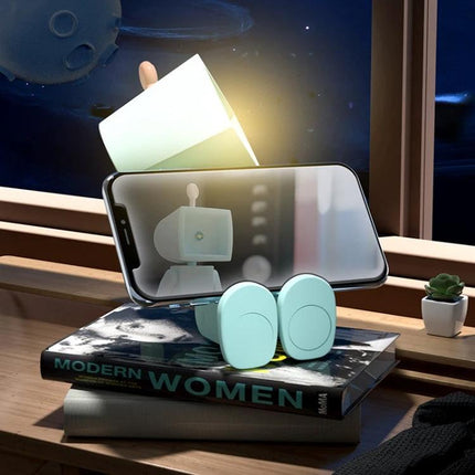 Compact Astronaut Night Light for Home Desk Decorations - compact astronaut lamp providing ambient desk glow and phone stand