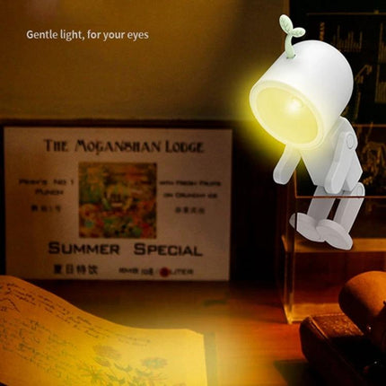 Compact Astronaut Night Light for Home Desk Decorations - compact astronaut desk lamp with gentle warm glow for reading and ambient home office lighting