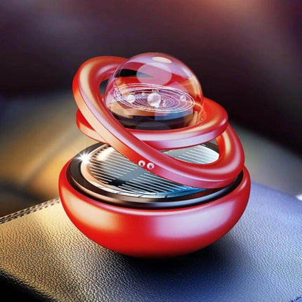 Interstellar Vast Solar Car Aromatherapy Ornaments Black — compact anodized metal solar air freshener for car interiors, plant-based scent, wire-free